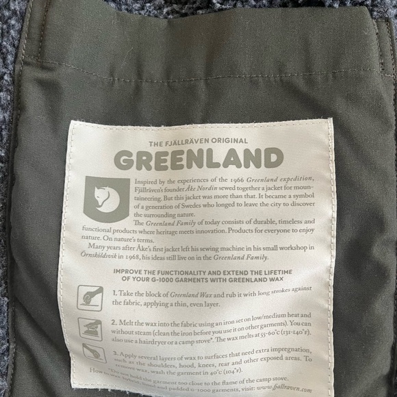 Fjallraven Green re-wool Sherpa lined Greenland jacket - Picture 7 of 9